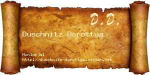 Duschnitz Dorottya névjegykártya